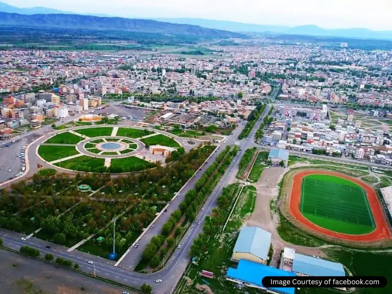 تصویر هوایی شهر خوی