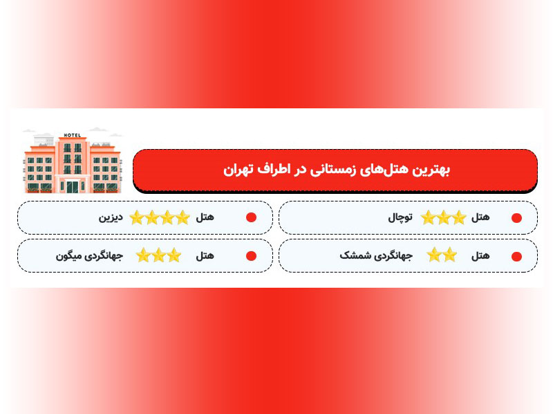 رزرو هتل زمستانی اطراف تهران در جااینجاس