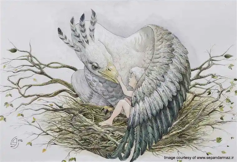 سیمرغ نجات دهنده رستم و زال در بحران‌ها