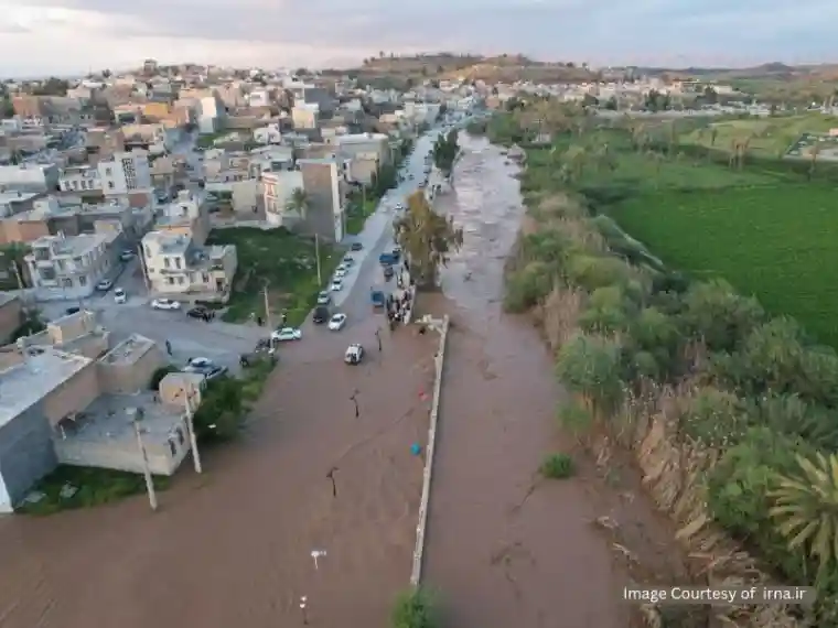 طغیان رود الوند قصر شیرین