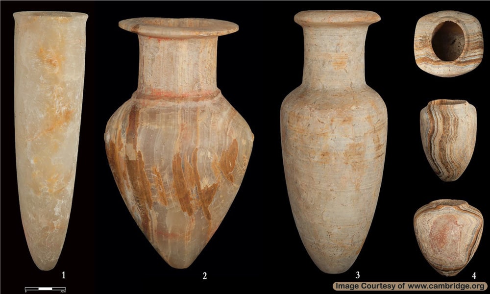 ظروف مرمری یافت‌شده در تل چگاسفلی