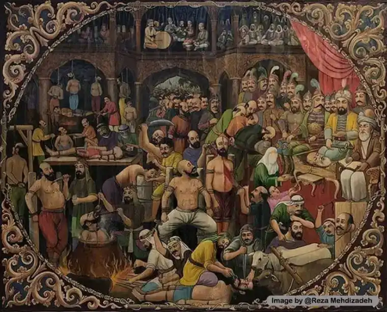 نقاشی قهوه خانه ای انتقام مختار