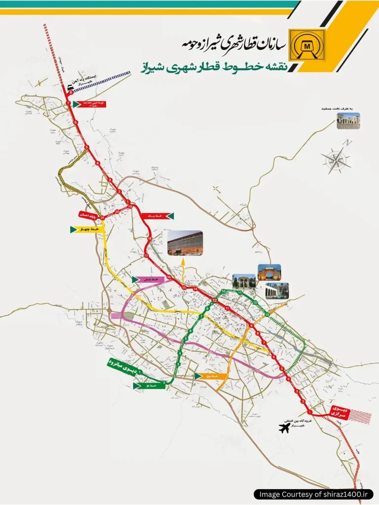 نقشه مترو شیراز