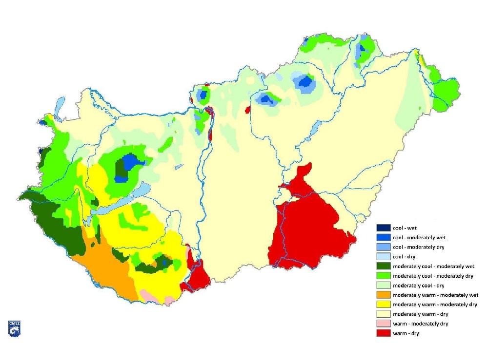 نقشه جغرافیایی کشور مجارستان