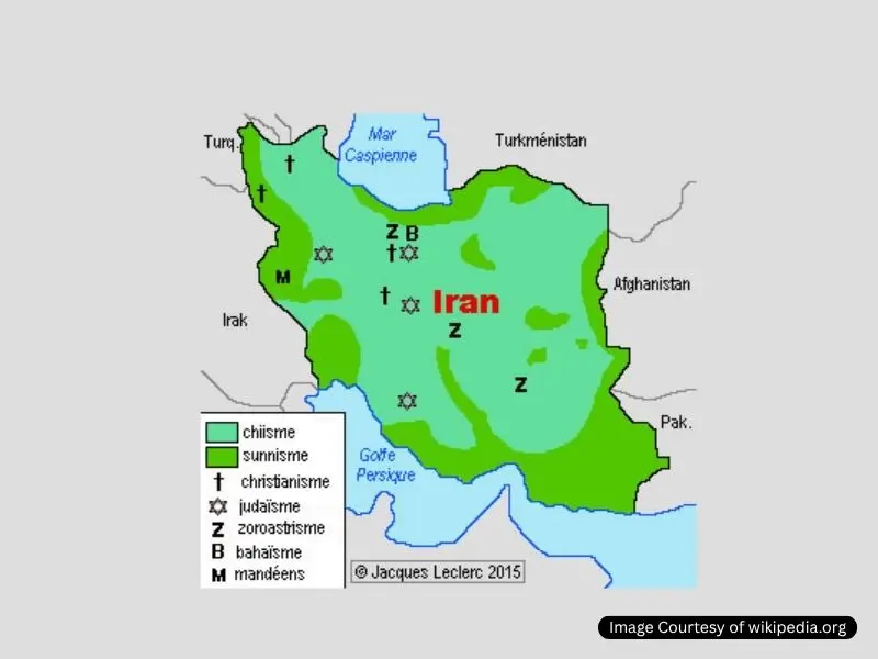 اقوام ایرانی؛ زیان و پراکندگی جغرافیایی آنها نقشه پراکندگی ادیان در ایران