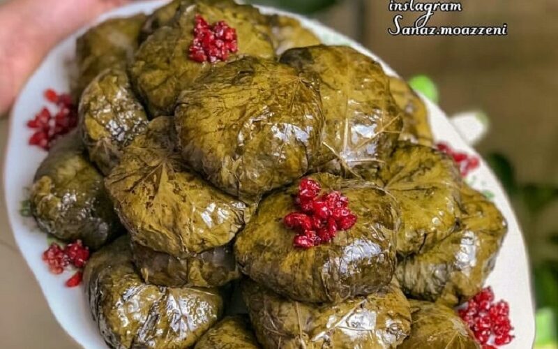 طرز تهیه دلمه برگ مو - نحوه پخت دلمه برگ مو