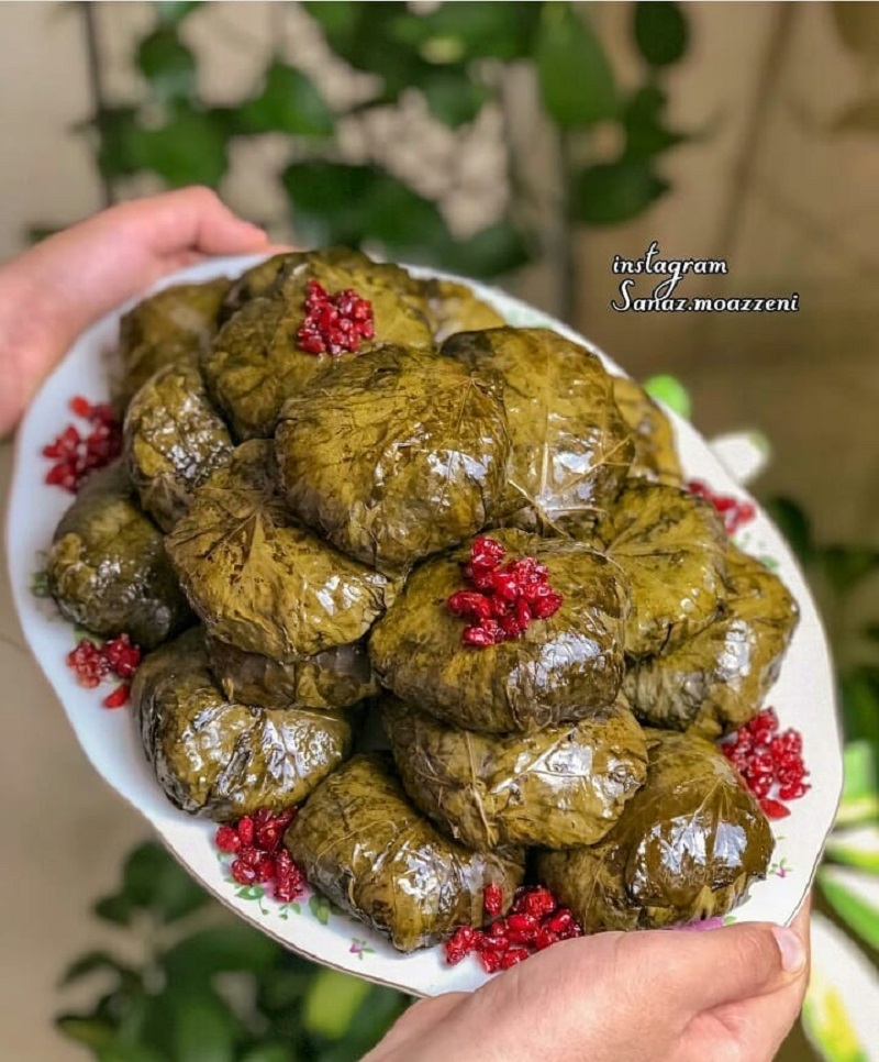 طرز تهیه دلمه برگ مو - نحوه پخت دلمه برگ مو