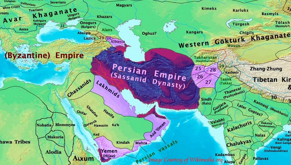 نقشه ایران در تاریخ ساسانیان