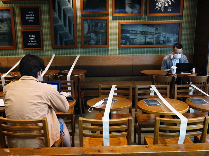 انتخاب رستوران امن با فاصله گذاری فیزیکی (اجتماعی)