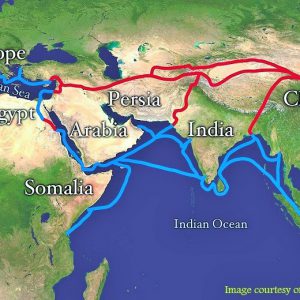 نقشه راه مسیر جاده ابریشم باستانی