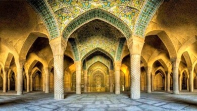 تالار ستوندار ایوان جنوبی مسجد وکیل شیراز