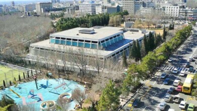 نمای هوایی از موزه فرش ایران