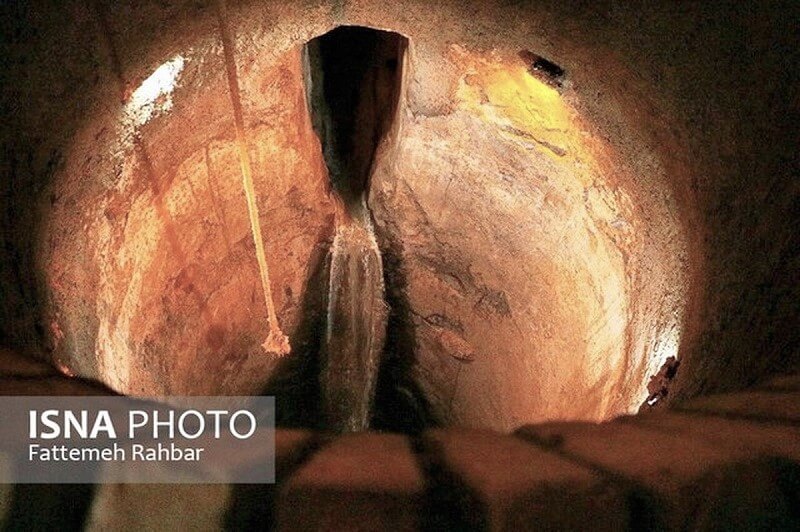 دهانه چاه در قنات زارچ