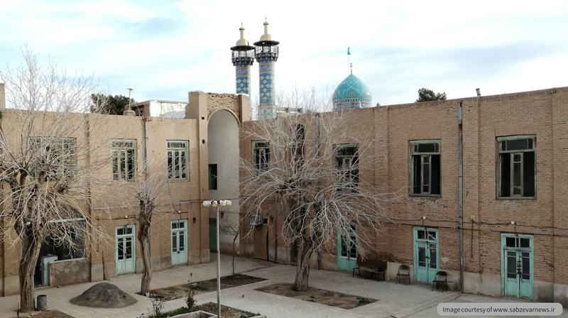 معماری مدرسه فخریه سبزوار