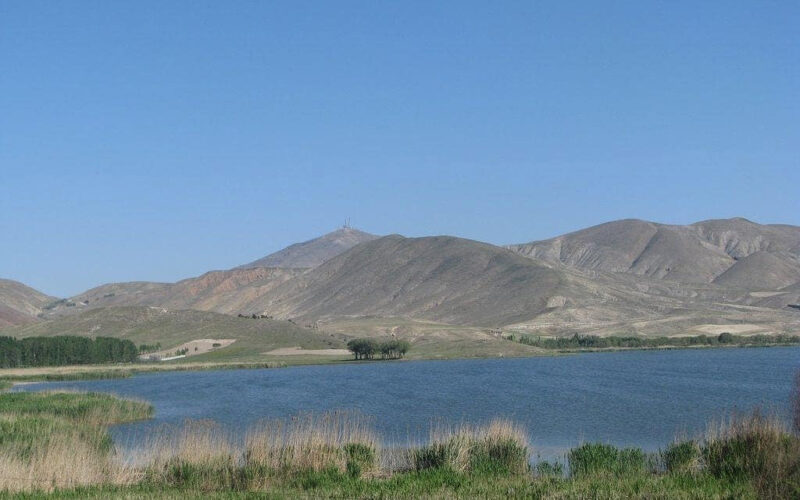 نمایی دیدنی از تالاب قوری گل تبریز