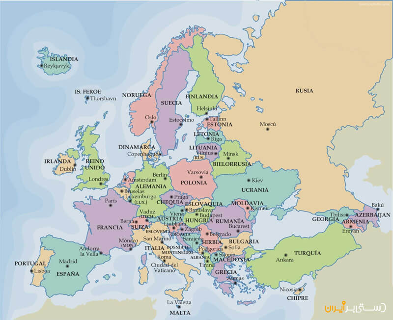 بررسی نقشه اروپا، قاره همیشه سبز