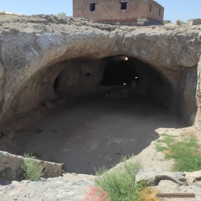 نمایی زیبا از معبد مهر مراغه