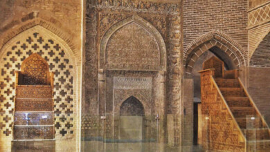 محراب مسجد الجایتو یکی از محراب های زیبای ایرانی