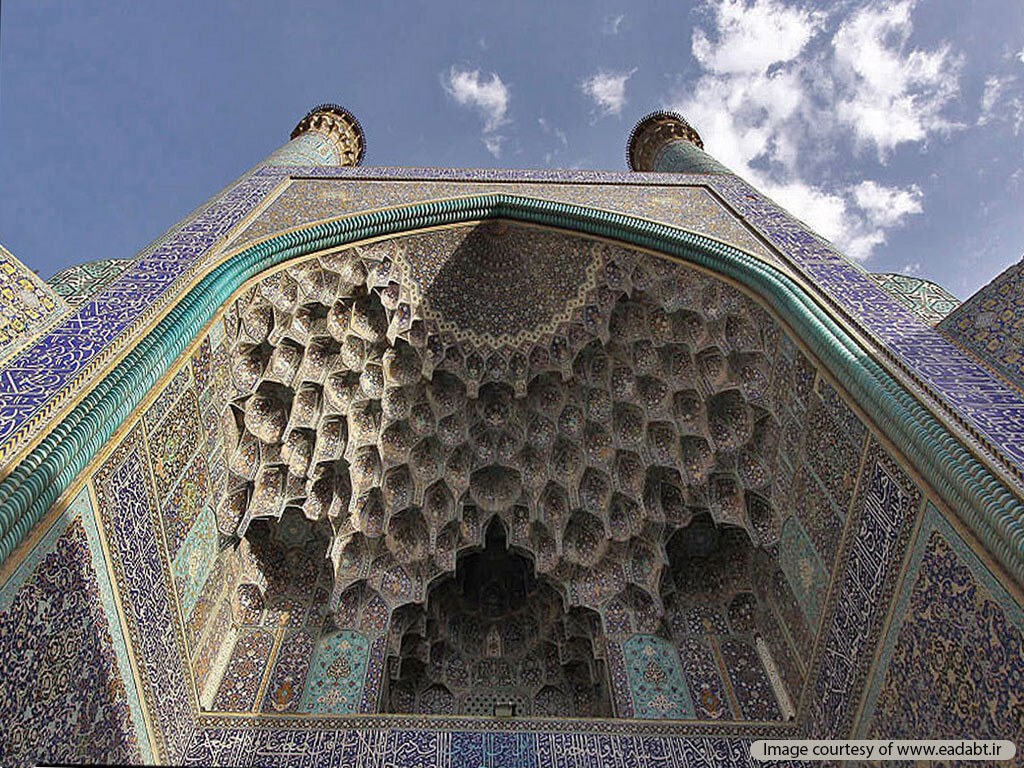 مقرنس‌کاری زیبای مسجد امام