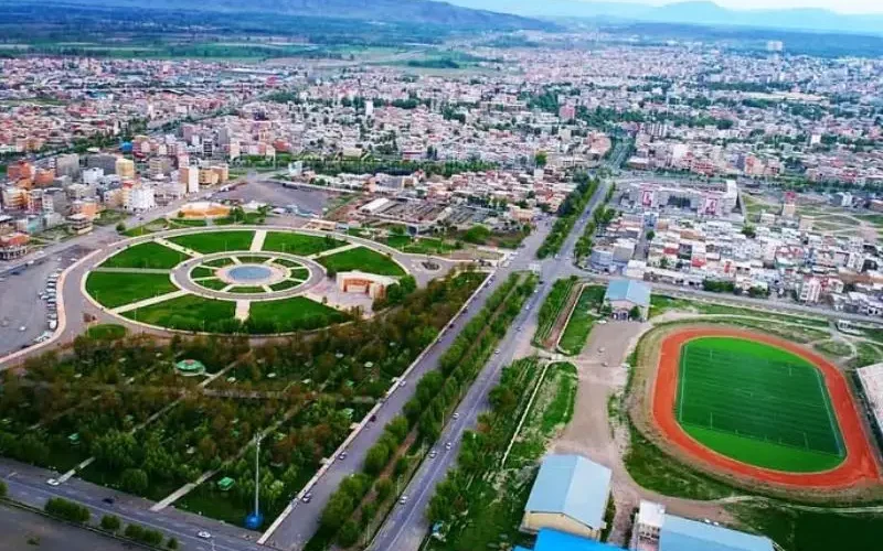تصویر هوایی شهر خوی
