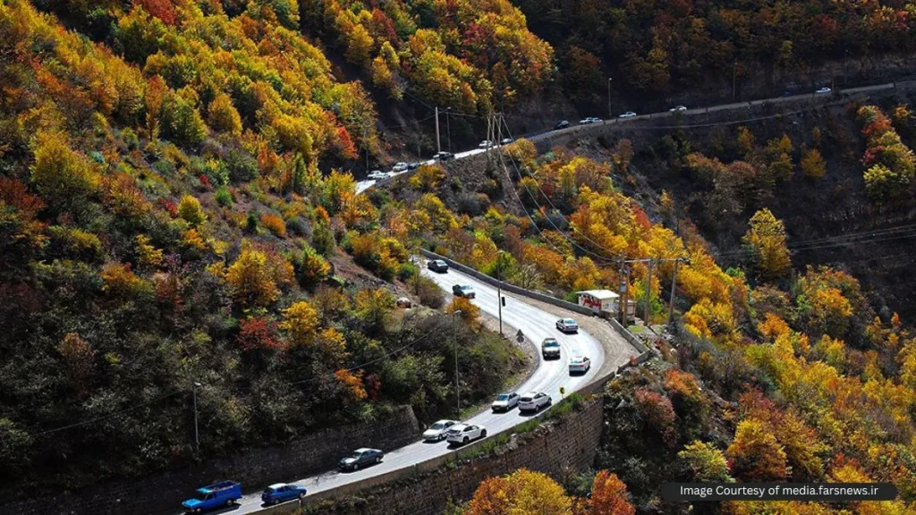 فاصله تهران تا چالوس