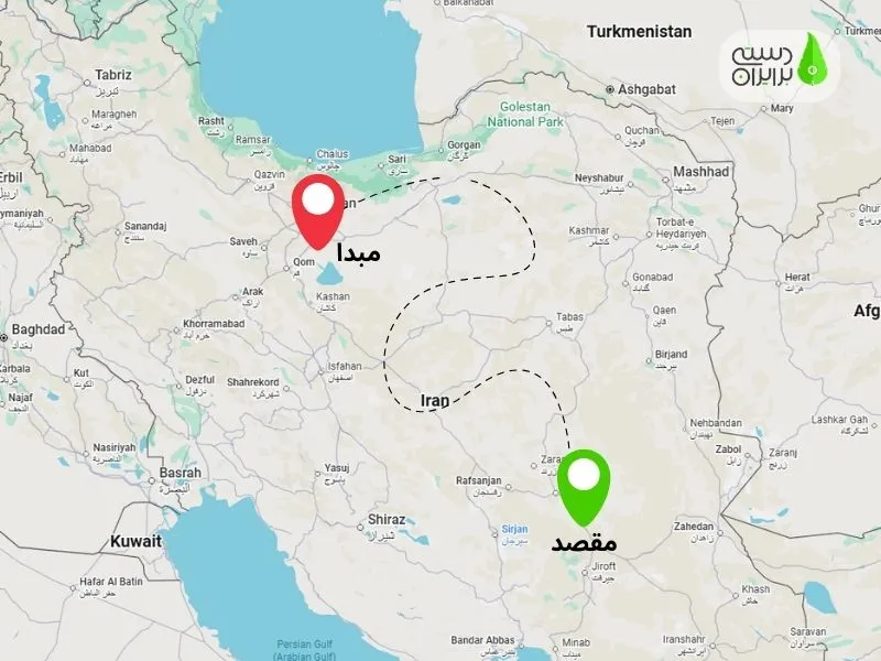 فاصله شهرها در ایران