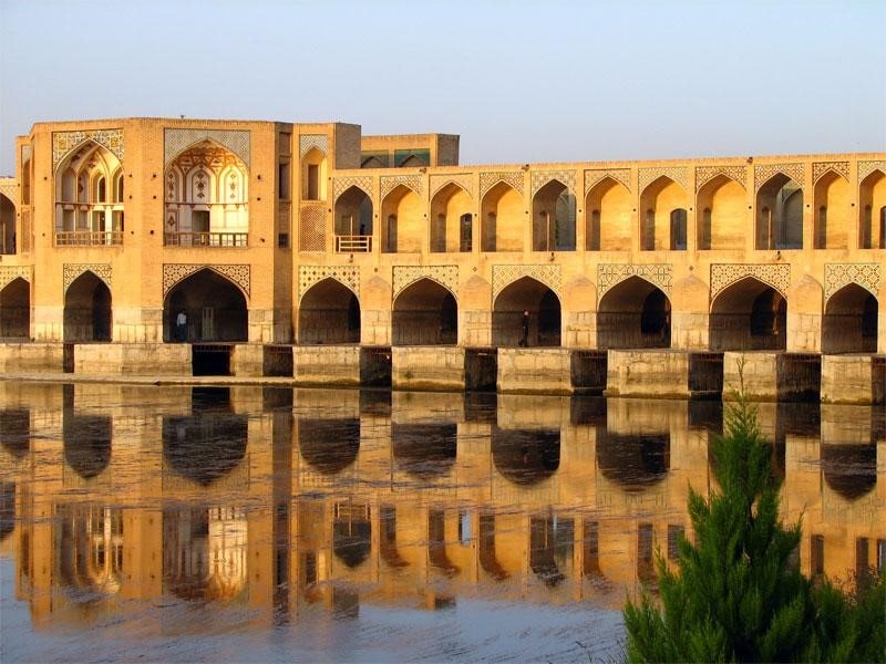 Persian architecture, Khajoo Bridge before sunset