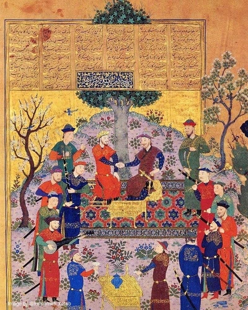 Iranian miniature art: Baysunghur Shahnameh, Herat art style illustration
