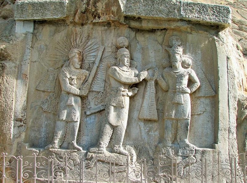 Taq-e Bostan rock relief: Coronation of Ardeshir II