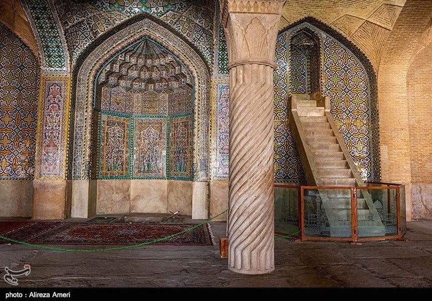 The stone pulpit of Vakil Mosque in Shiraz