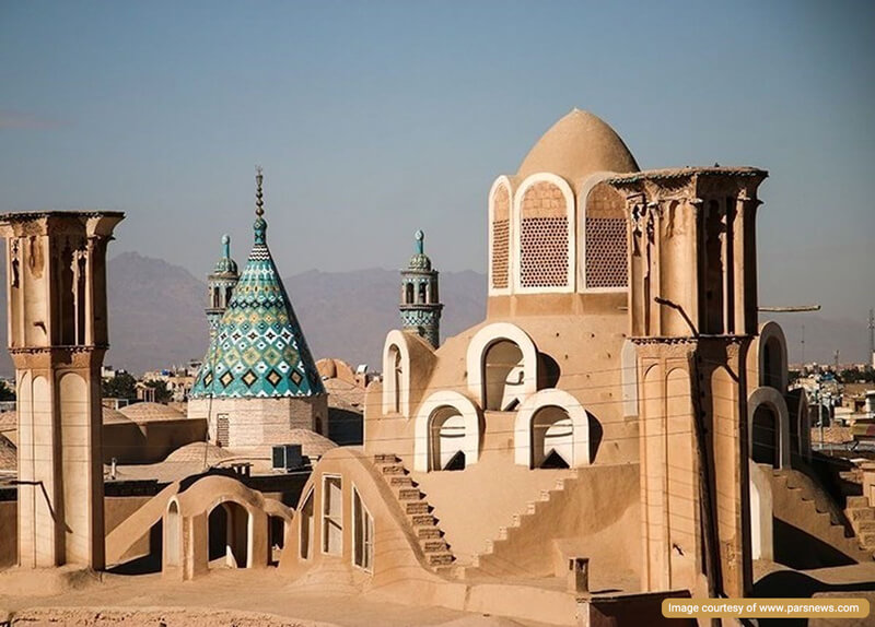 Historical house of Boroujerdi, Kashan with windmill