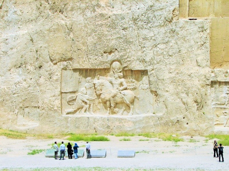 Sassanian Rock Relief in Naqsh-e Rostam: Shapur I 