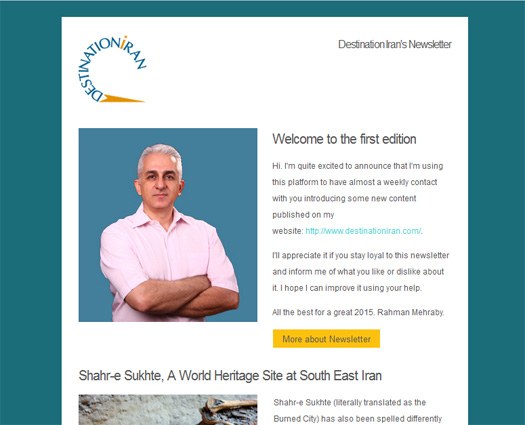 Sample of Destination Iran Travel Newsletter