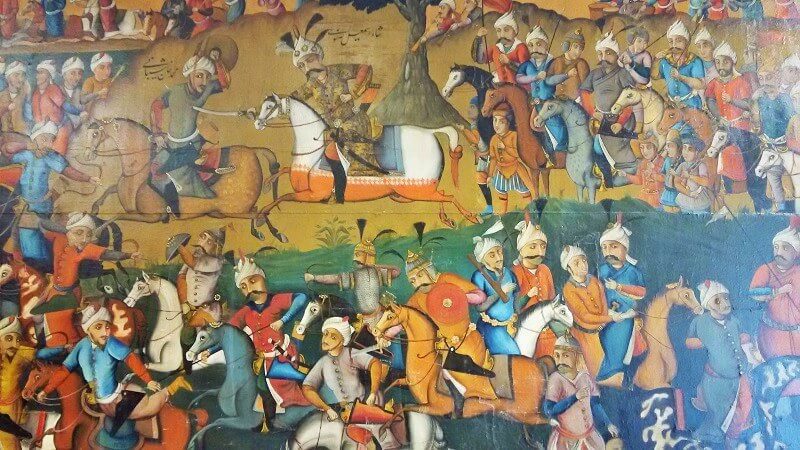 Oil on canvas painting at Islamic Era Museum of Iran