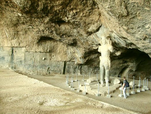 Shapur Cave and Shapur Statue