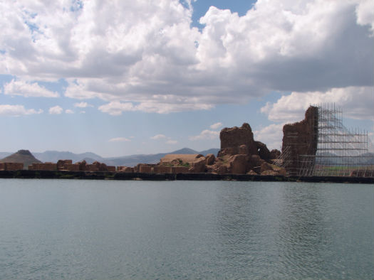 View of Takht-e Soleyman Lake