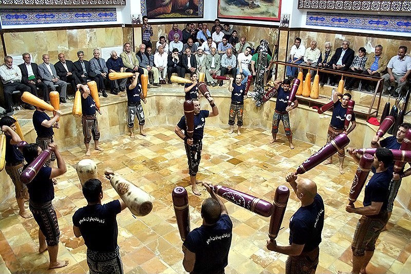 A Scene of Pahlevani and Zoorkhanei Rituals