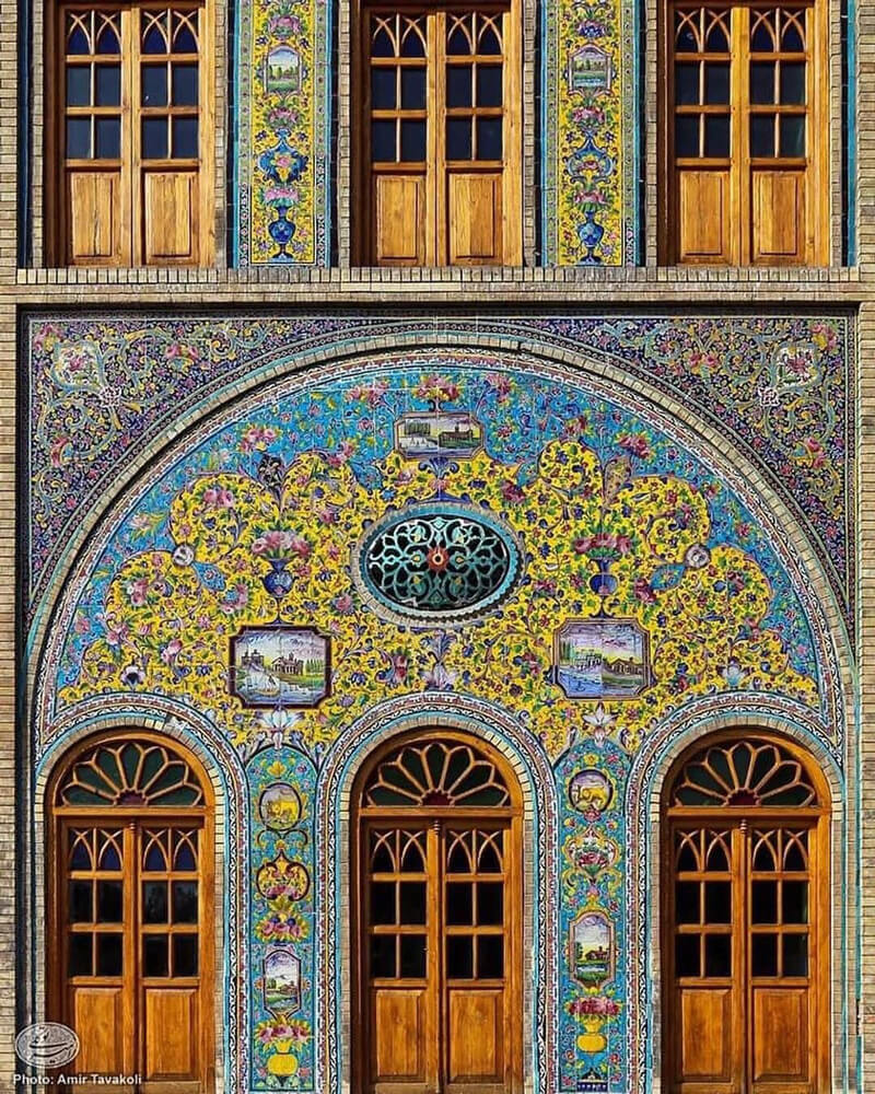 Walls of Golestan Palace Courtyard