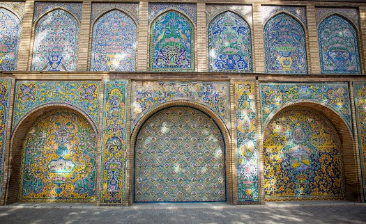 Walls of Golestan Palace Courtyard