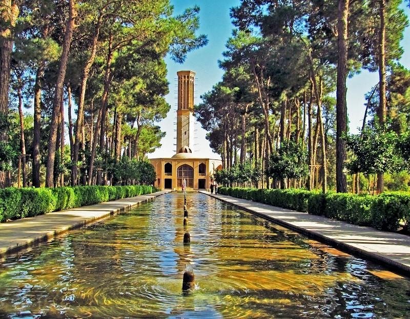Dowlat Abad Persian Garden is located in Yazd