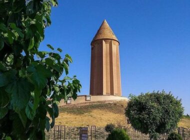 The view of Gonbad-e Qabus tomb tower