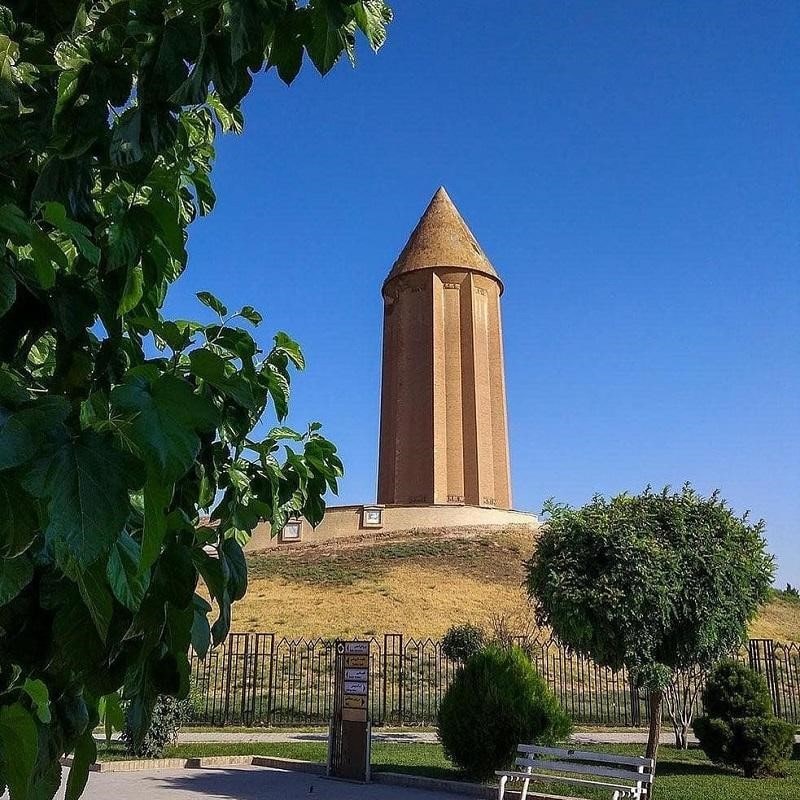 The view of Gonbad-e Qabus tomb tower