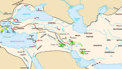History of Achaemenian's on a Map