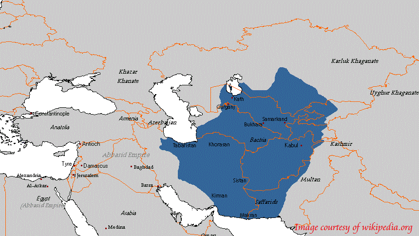 Map for the History of Samanids