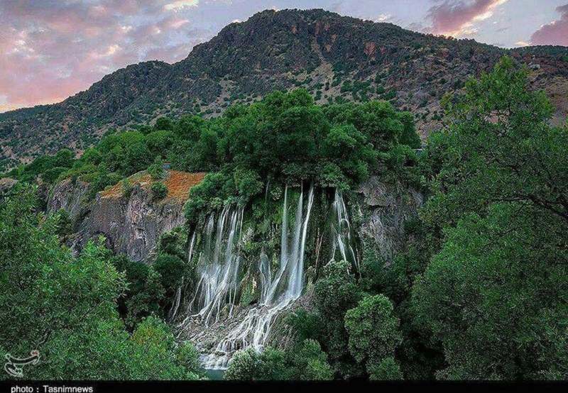 A view of Bisheh Waterfall