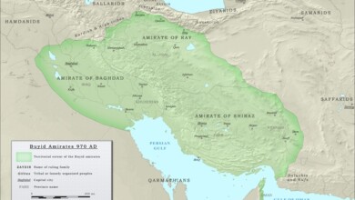 Map of the history of Buyids