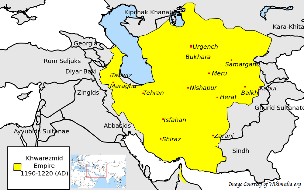 Map of the History of Khwarezmians