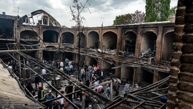 This is the result of the fire in Tabriz Bazaar!