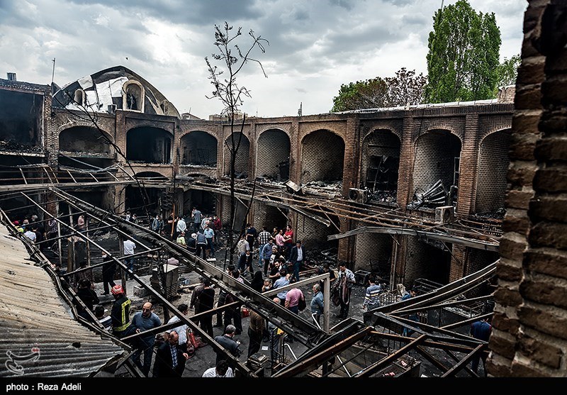 This is the result of the fire in Tabriz Bazaar!