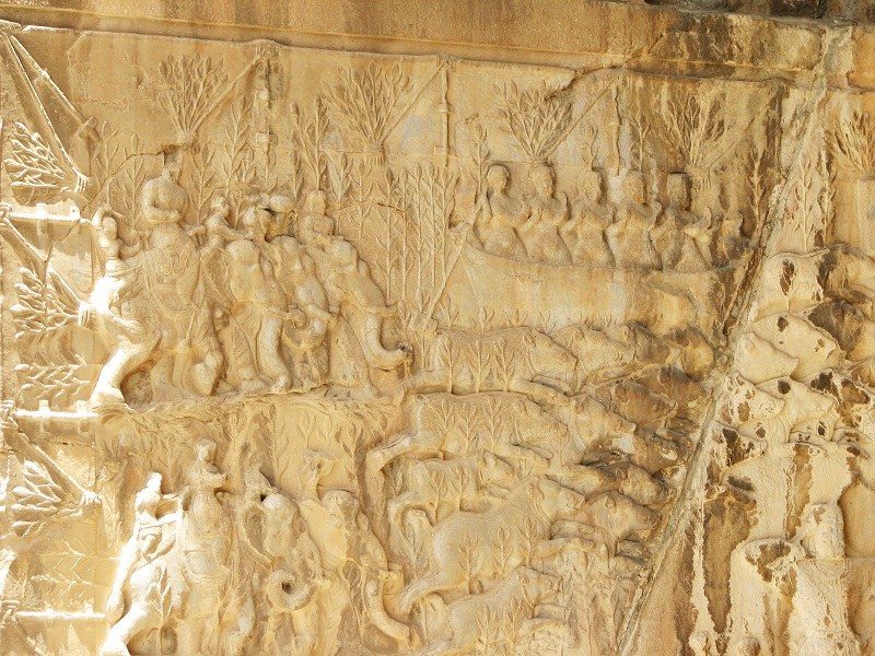 Sassanid Rock Reliefs in Taq-e Bostan